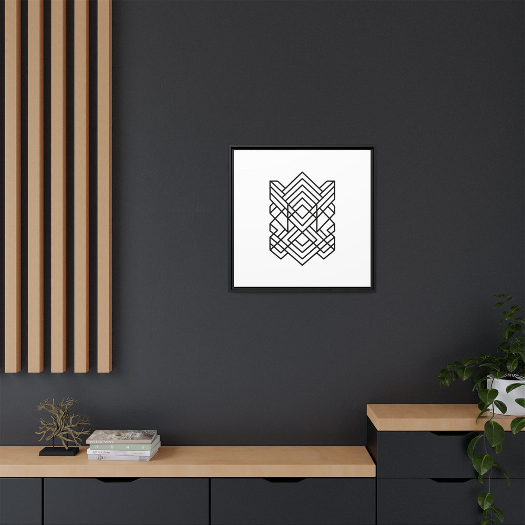 Framed Geometric Art Canvas