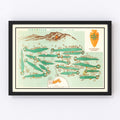 Vintage Map of Arrowhead Country Club, 1960
