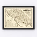 Vintage Map of Sonoma County, California 1902