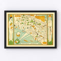 Vintage Map of Orange County, California 1929