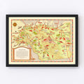 Vintage Map of Contra Costa County, California 1930