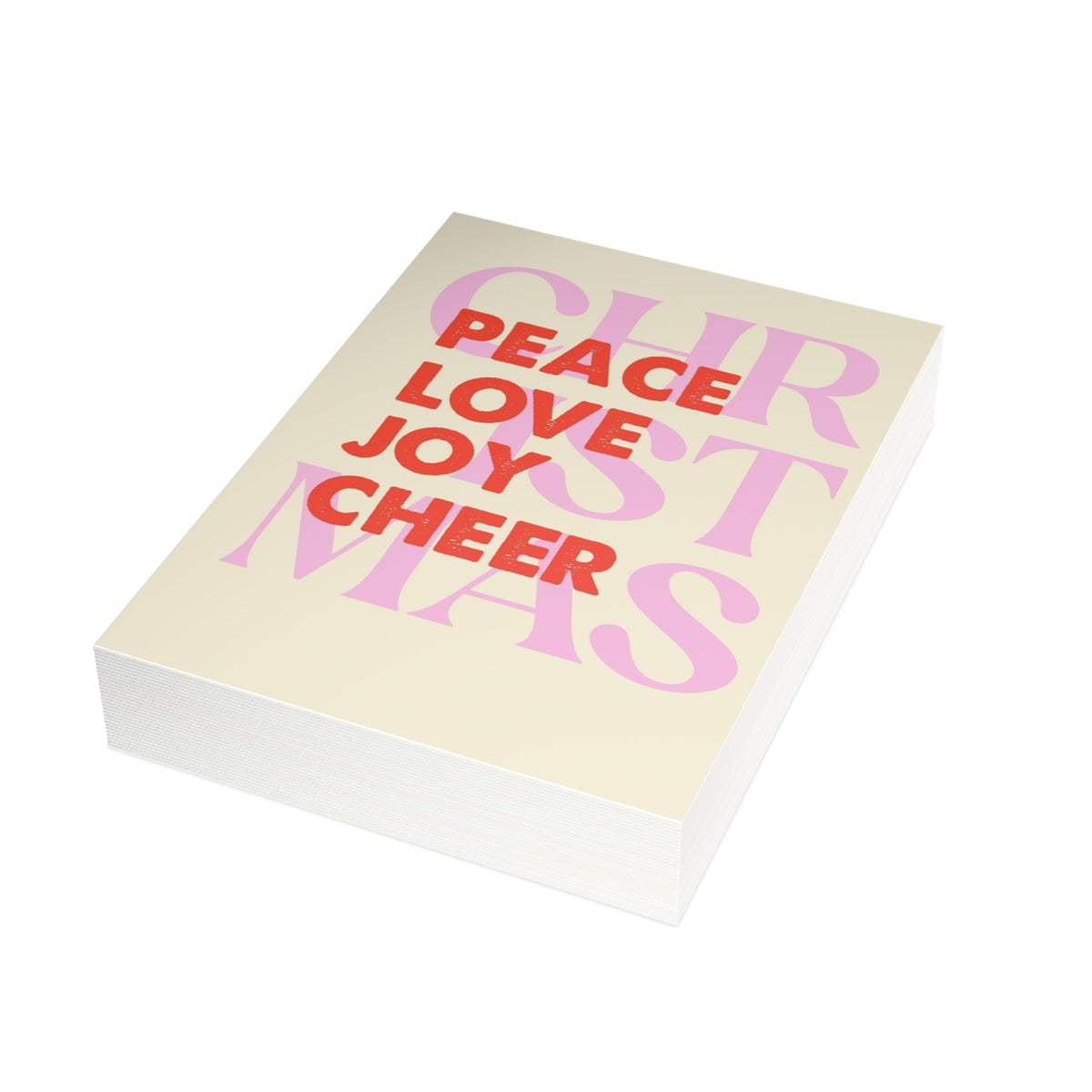 Christmas Peace Love Cheer Postcard Bundles (envelopes included)