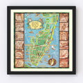Vintage Map of Miami Beach, 1936