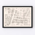 Vintage Map of Albany, NY Business Section 1947