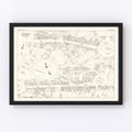 Vintage Map of Annapolis, MD Business Section 1947