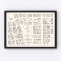 Vintage Map of Camden, NJ Business Section 1947