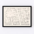 Vintage Map of Elmira, NJ Business Section 1947