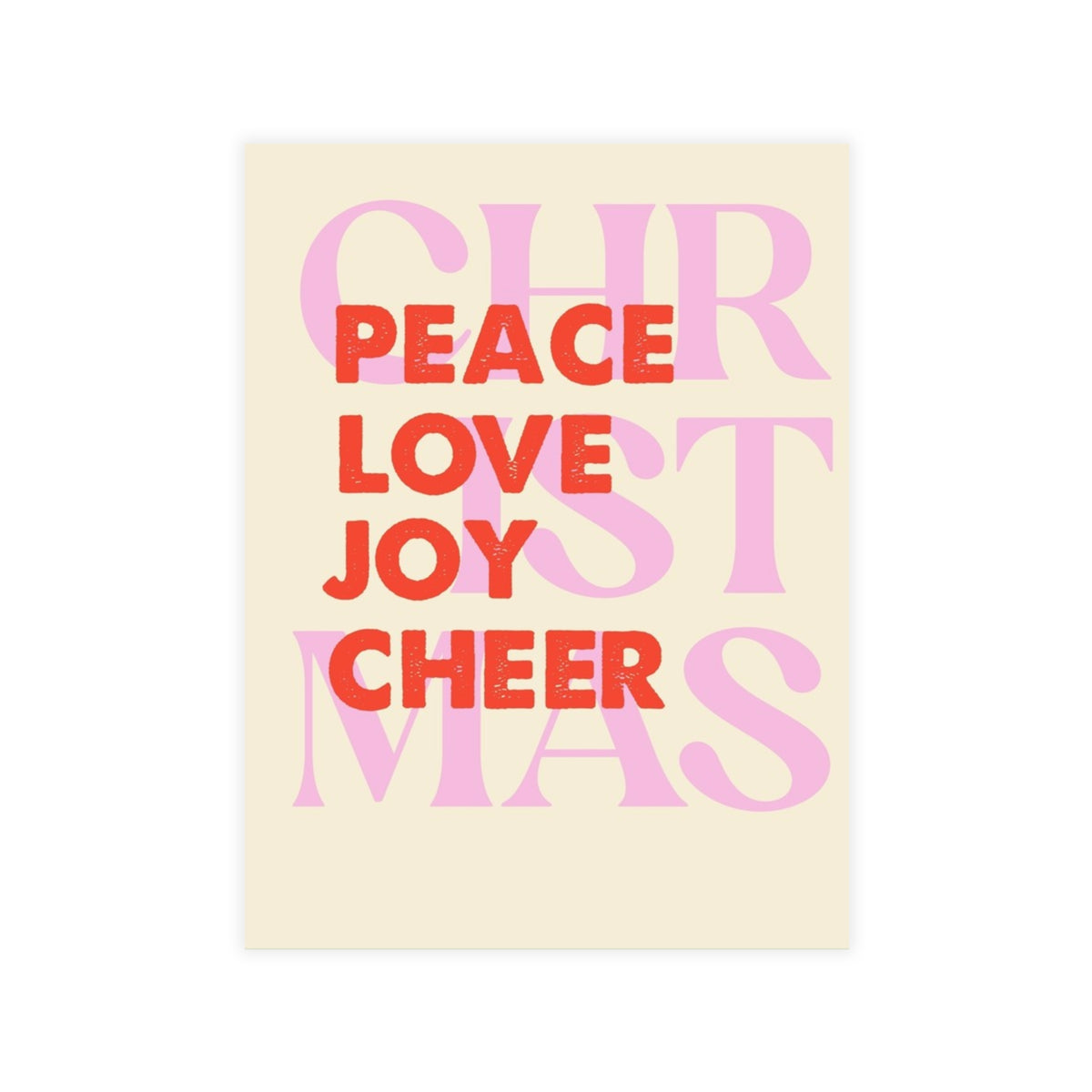 Christmas Peace Love Cheer Postcard Bundles (envelopes included)
