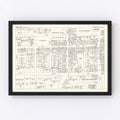 Vintage Map of Hempstead, NY Business Section 1947
