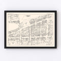 Vintage Map of New Rochelle, NY Business Section 1947