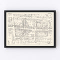 Vintage Map of Poughkeepsie, NY Business Section 1947