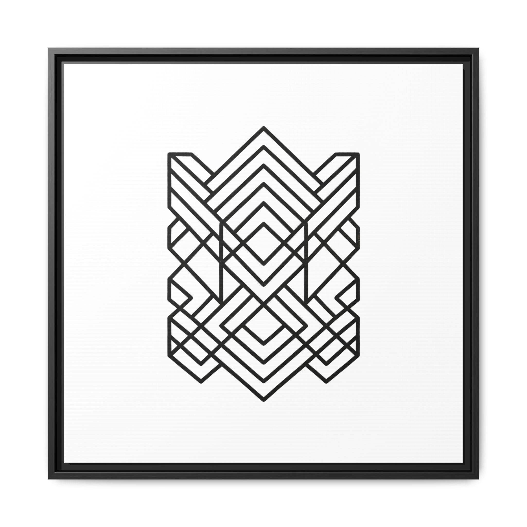 Framed Geometric Art Canvas