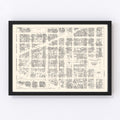 Vintage Map of Washington D.C., DC Business Section 1947