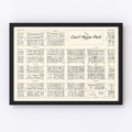 Vintage Map of Fresno, CA Business Section 1952