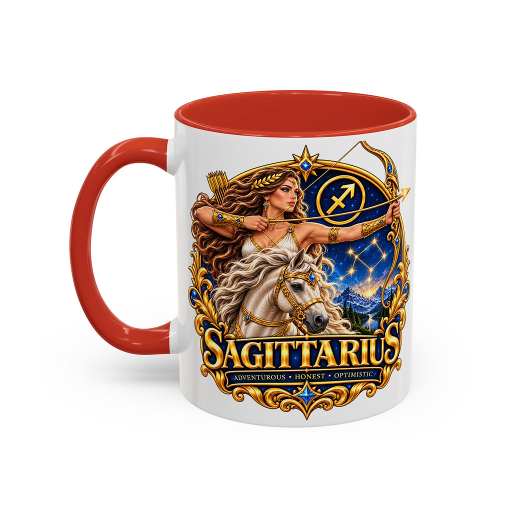 Sagittarius Accent Coffee Mug — Zodiac Archer Design (11/15oz)