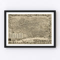 Vintage Map of Elizabeth, New Jersey 1898