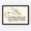 Vintage Map of Newport, RI Business Section 1946