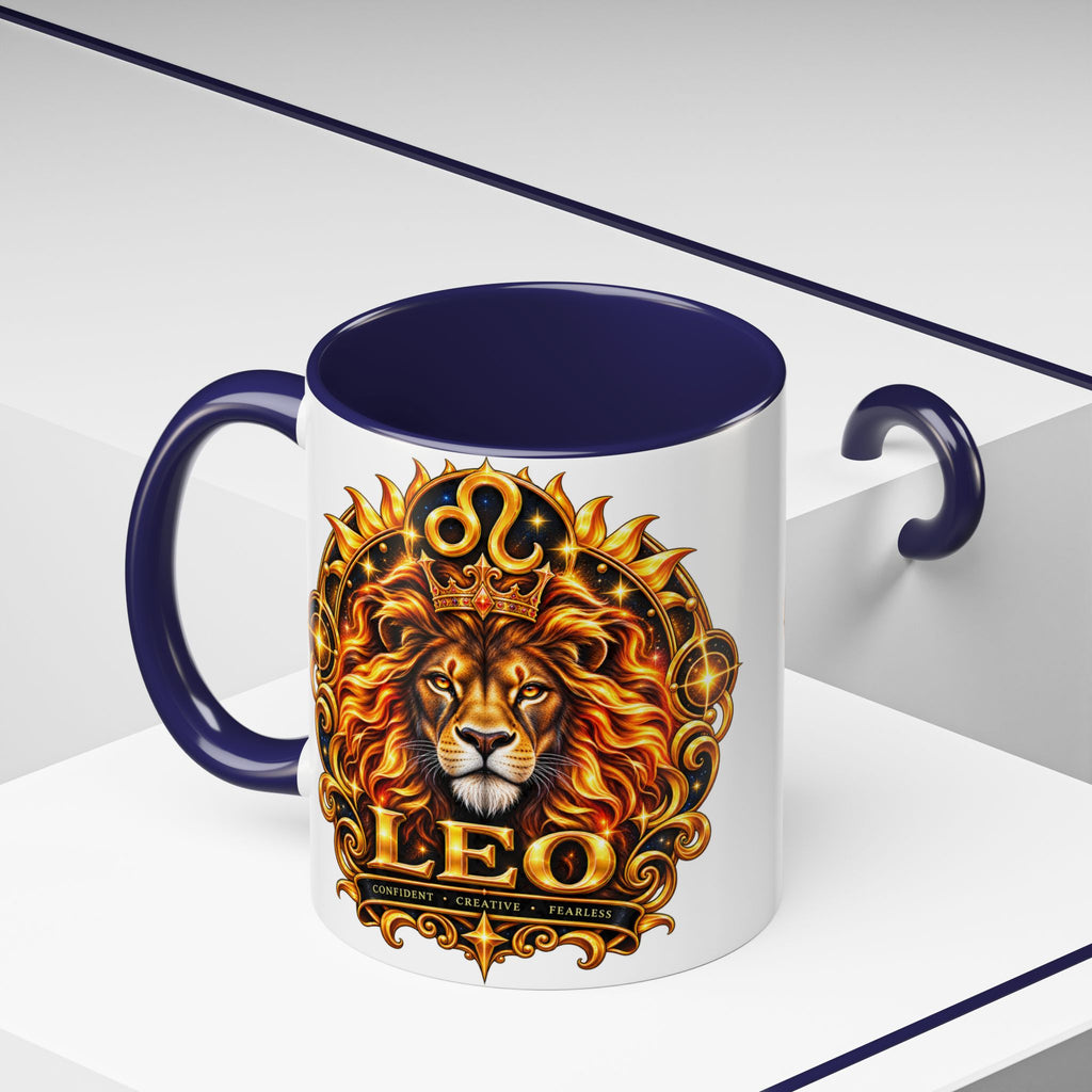 Leo Zodiac Lion Coffee Mug — Astrological Birthday Gift (11/15oz)
