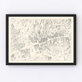 Vintage Map of Quincy, MA Business Section 1946