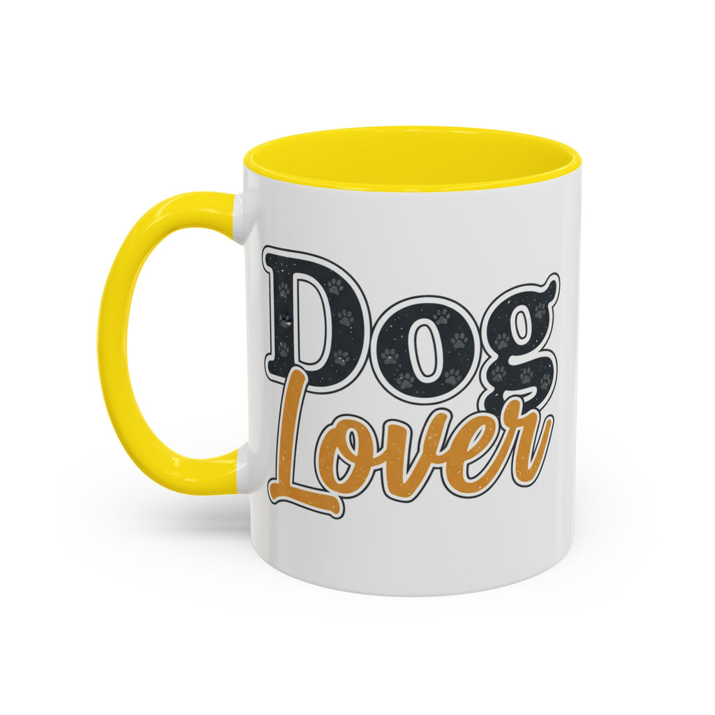 Dog Lover Accent Coffee Mug — 'Dog Lover' 11/15oz Ceramic Mug
