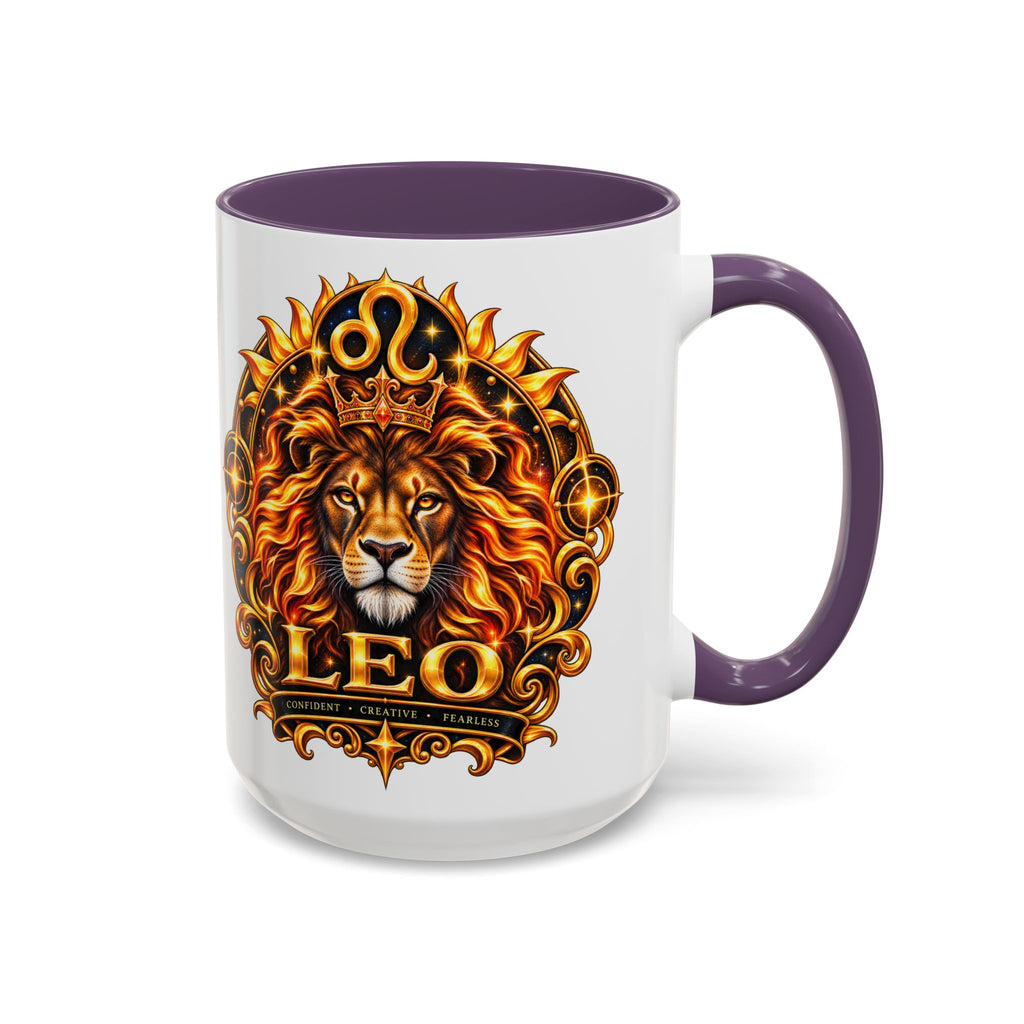 Leo Zodiac Lion Coffee Mug — Astrological Birthday Gift (11/15oz)