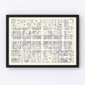 Vintage Map of Erie, PA Business Section 1950