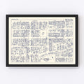 Vintage Map of Johnstown, PA Business Section 1950