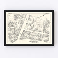 Vintage Map of Albany, NY Business Section 1929
