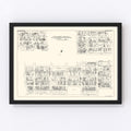 Vintage Map of Altoona, PA Business Section 1929