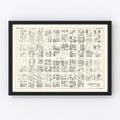 Vintage Map of Canton, OH Business Section 1929