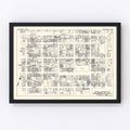 Vintage Map of Cincinnati, OH Business Section 1929