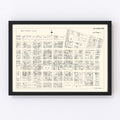 Vintage Map of Des Moines, IA Business Section 1929