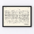 Vintage Map of Erie, PA Business Section 1929