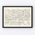 Vintage Map of Kansas City, MO Business Section 1929