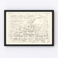 Vintage Map of Knoxville, TN Business Section 1929
