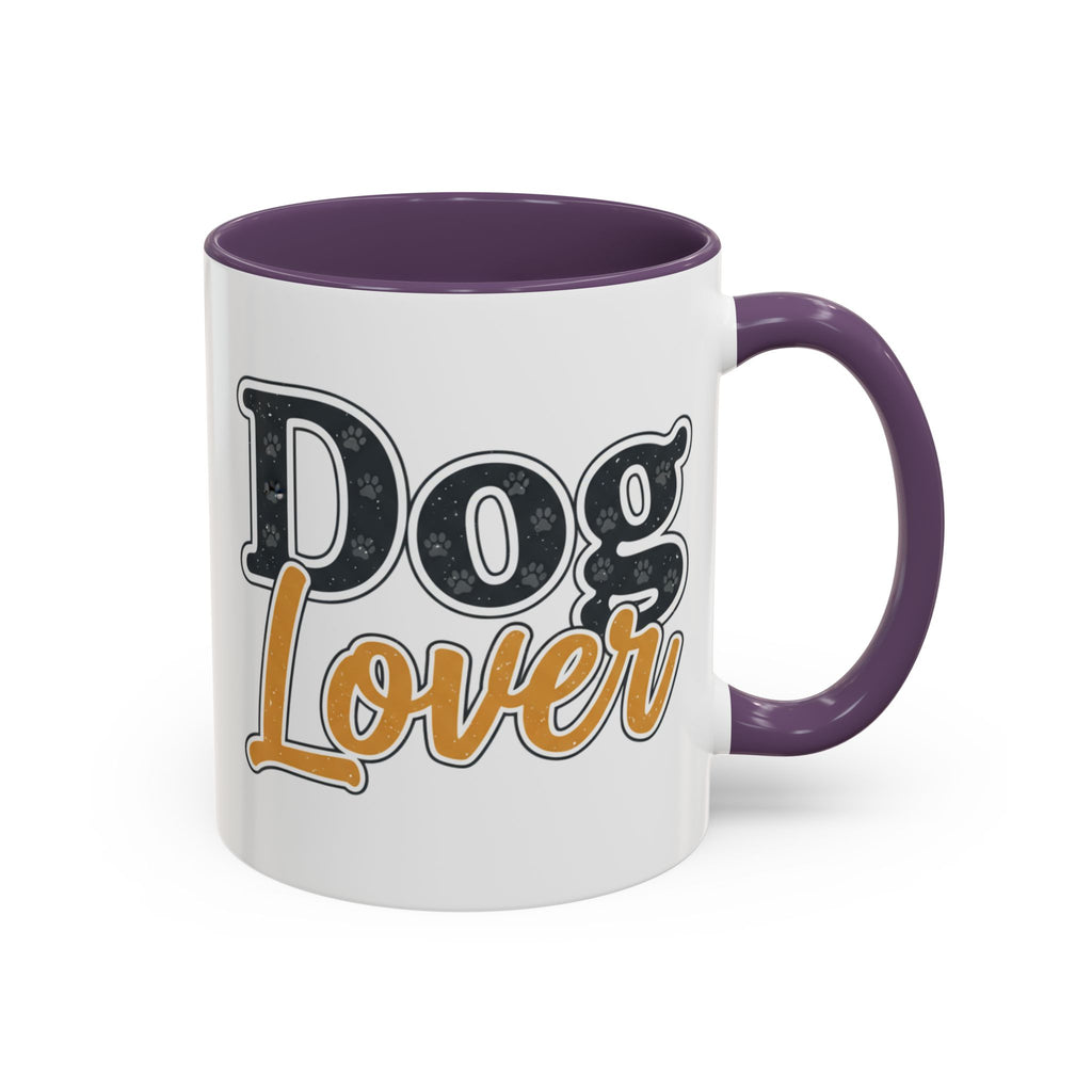 Dog Lover Accent Coffee Mug — 'Dog Lover' 11/15oz Ceramic Mug