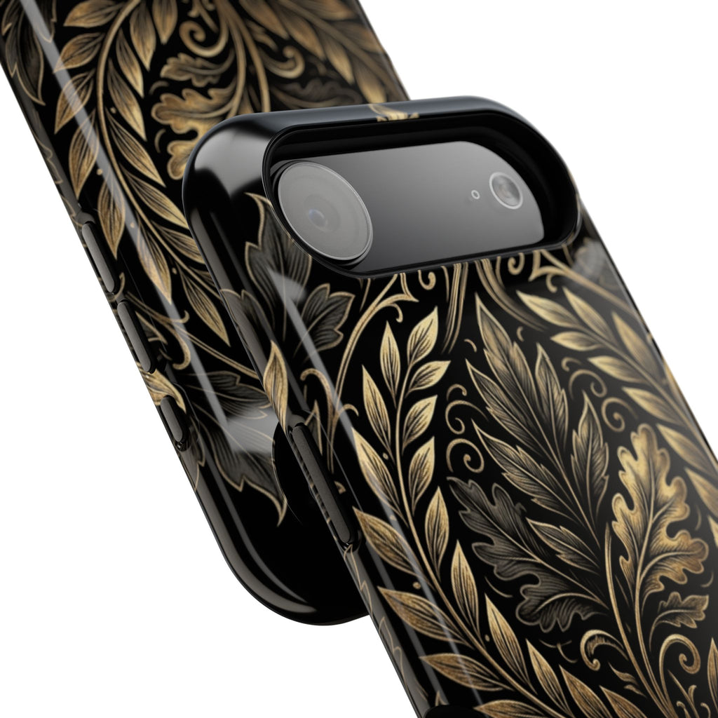 Baroque Gold Leaf Phone Case — Impact-Resistant Protective Cover