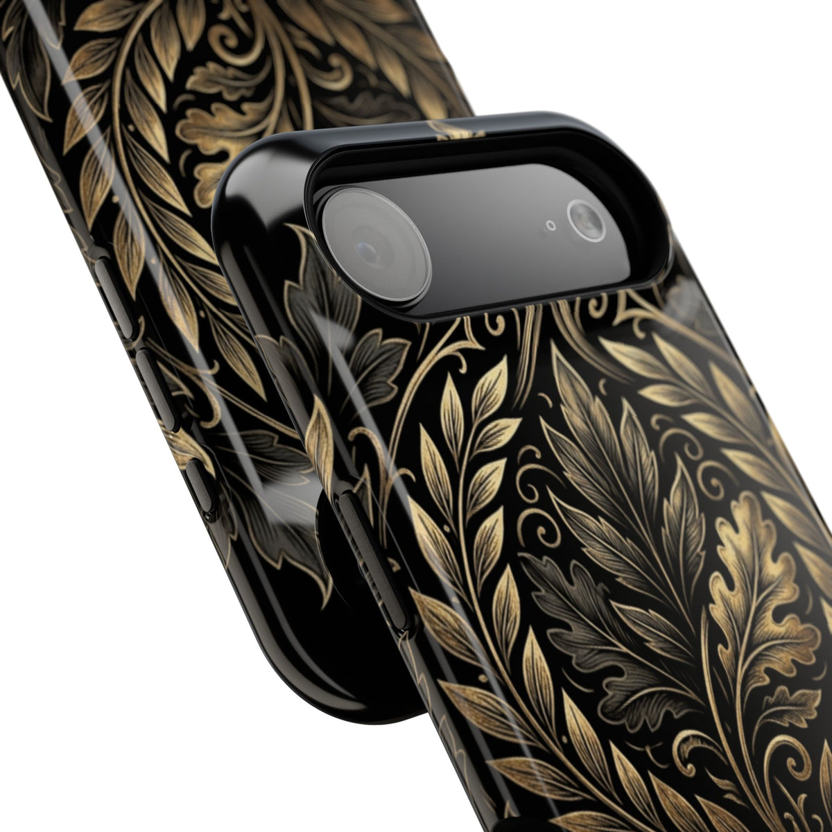 Baroque Gold Leaf Phone Case — Impact-Resistant Protective Cover