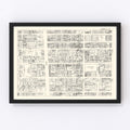 Vintage Map of Louisvillle, KY Business Section 1929
