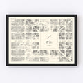 Vintage Map of Madison, WI Business Section 1929