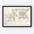 Vintage Map of Montreal, Canada 1929