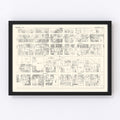 Vintage Map of Pasadena, CA Business Section 1929