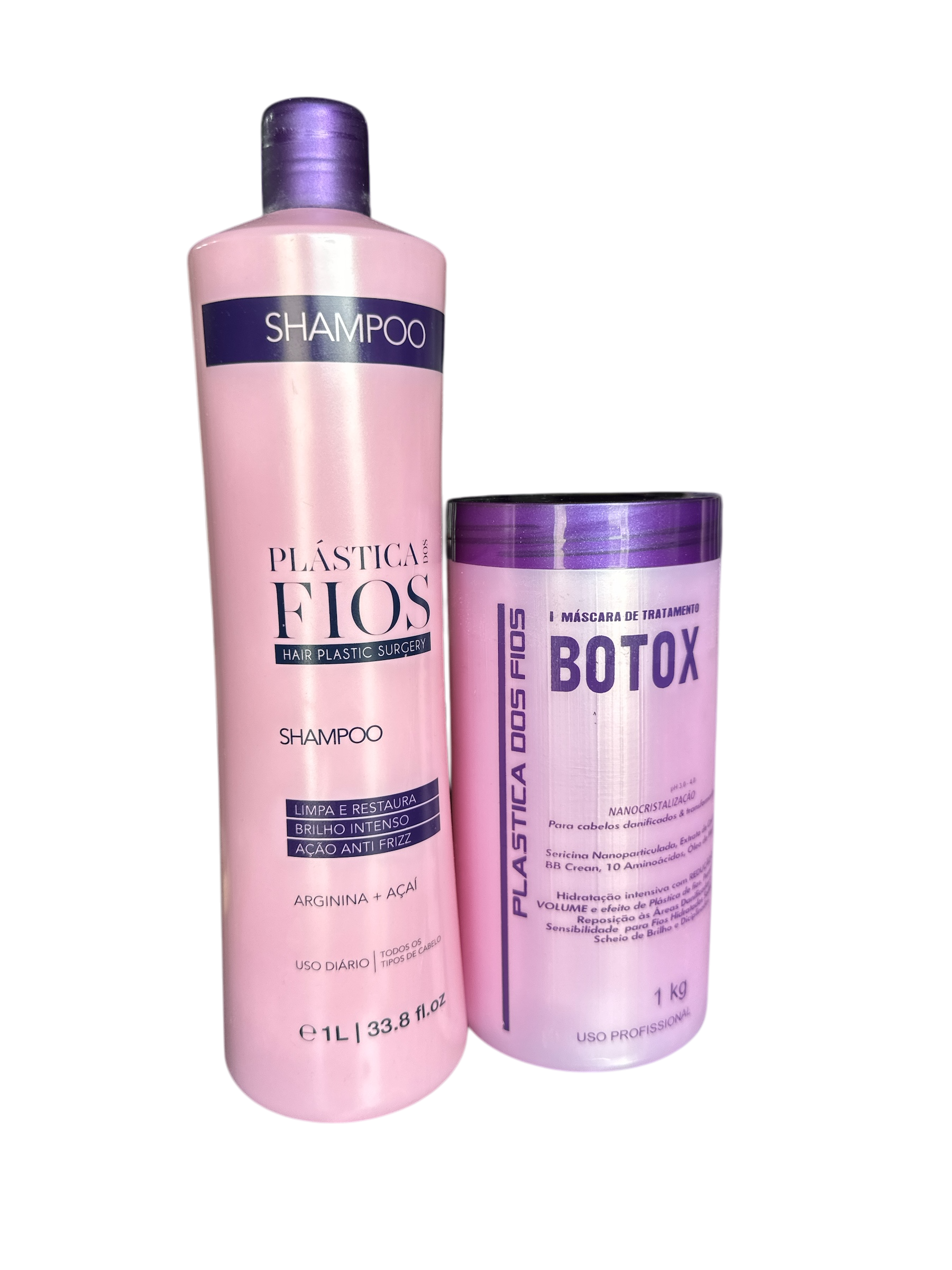 Cadiveu Plastica Dos Fios Hydrating Kit Shampoo & Hair Btox Mask 34oz 1000ml