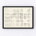 Vintage Map of Phoenix, AZ Business Section 1929