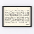 Vintage Map of Reading, PA Business Section 1929