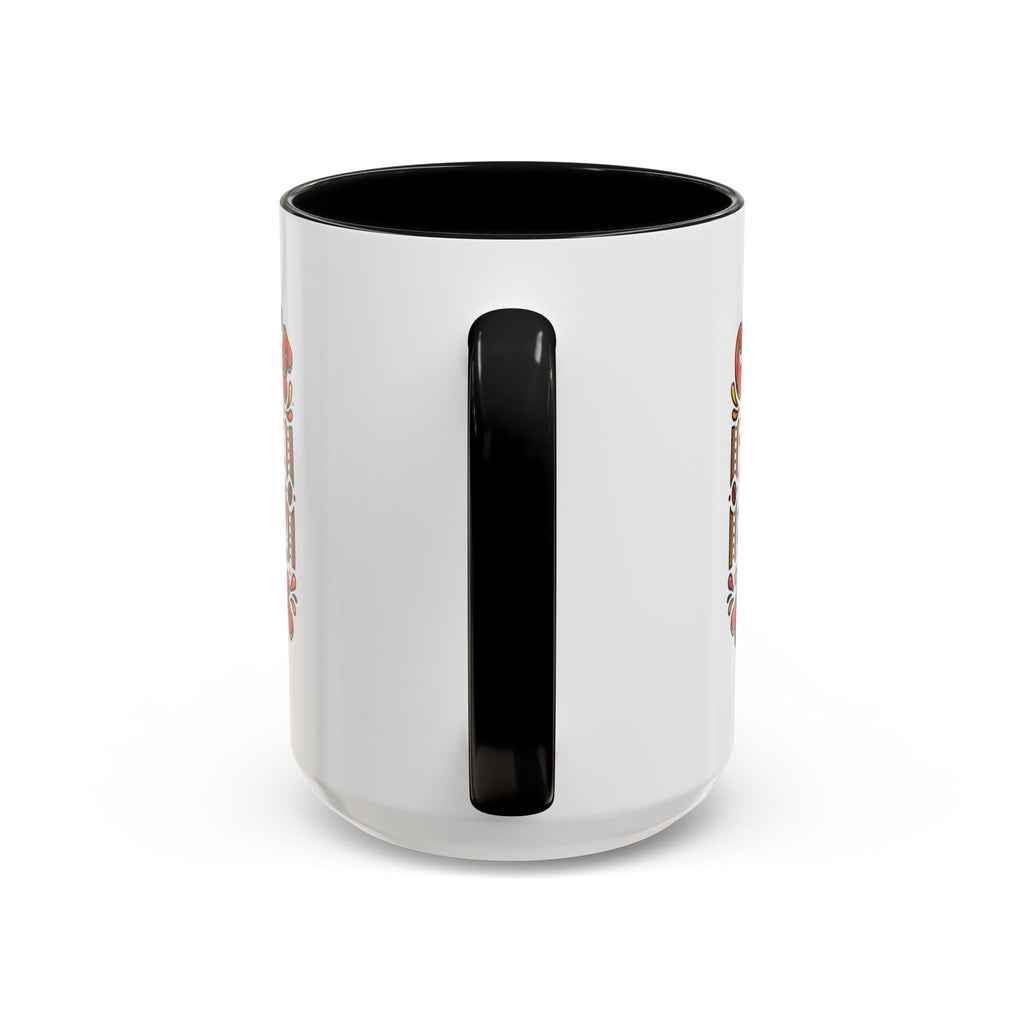 Coffee Addict Accent Mug — "Coffee Power" Retro Coffee Lover Gift (11oz/15oz)