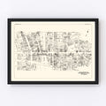 Vintage Map of Rochester, NY Business Section 1929