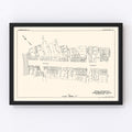 Vintage Map of Schenectady, NY Business Section 1929