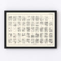 Vintage Map of San Diego, CA Business Section 1929