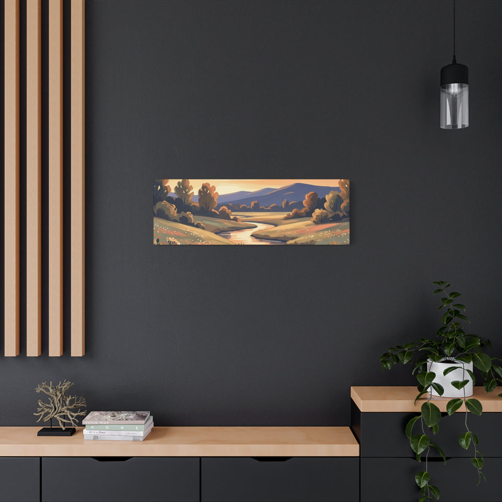 Sunset Meadow Canvas Wall Art